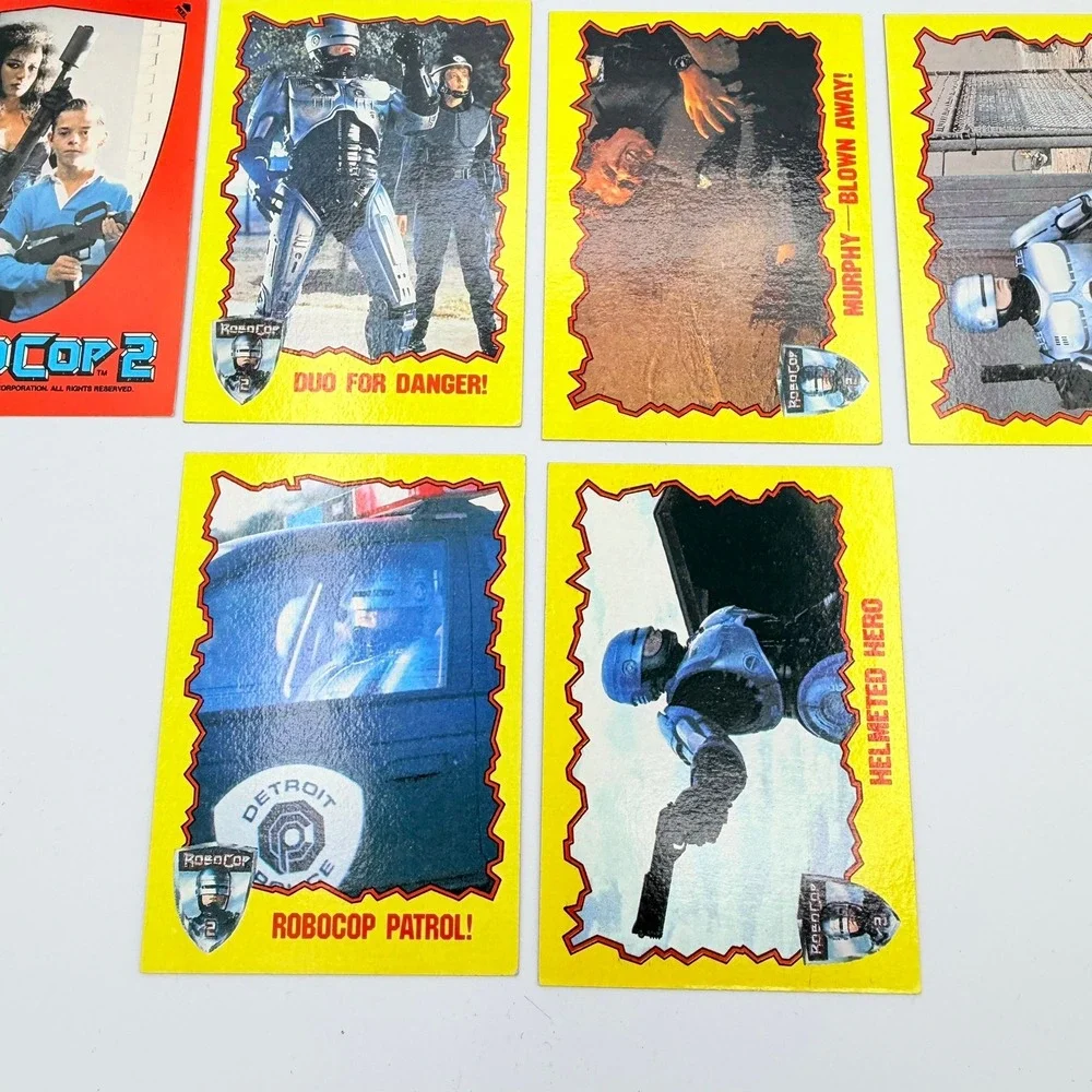 Topps RoboCop 2 Trading Cards Unisex OS Yellow Excellent 1990 Movie Lot of 10